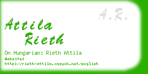 attila rieth business card